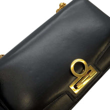 将图像加载到图库查看器中，HERMES Ring Do Shoulder Bag Black Box Calf Leather
