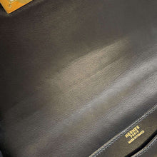 将图像加载到图库查看器中，HERMES Ring Do Shoulder Bag Black Box Calf Leather
