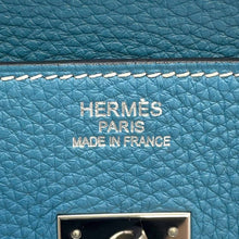 将图像加载到图库查看器中，HERMES Birkin Blue Jean Togo Leather Size 35
