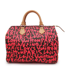 将图像加载到图库查看器中，LOUIS VUITTON Speedy Fuchsia/BrownM93704 Monogram・Graffiti Size 30
