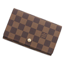 将图像加载到图库查看器中，LOUIS VUITTON Porte Monnaie Vie Tresor BrownN61730 Damier Ebene Canvas
