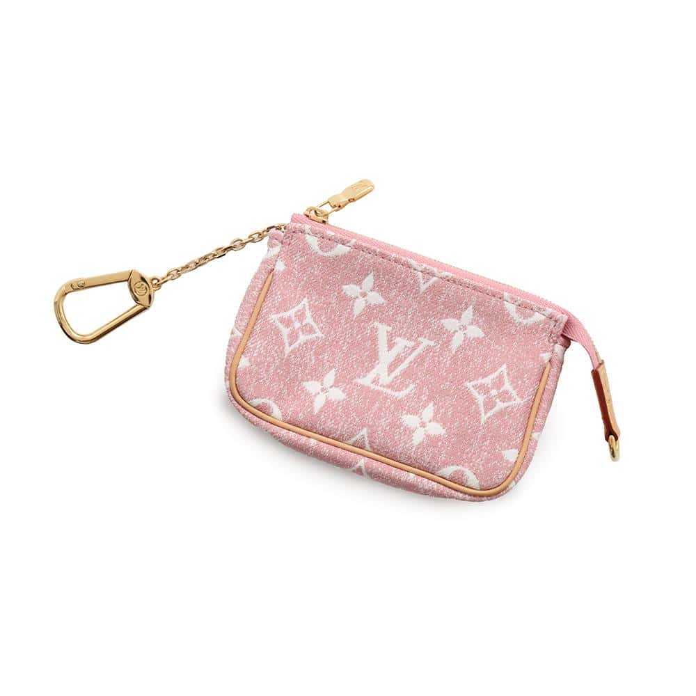 LOUIS VUITTON Micro Pochette Accessoires Pink/WhiteM81176 Monogram・Jacquard Denim