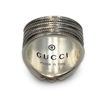 将图像加载到图库查看器中，GUCCI Interlocking G Sterling Size 12 Silver726400 Ag925
