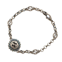 Load image into Gallery viewer, GUCCI Interlocking G Bracelet Size 17 Silver/Blue731193 Ag925
