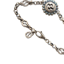 Load image into Gallery viewer, GUCCI Interlocking G Bracelet Size 17 Silver/Blue731193 Ag925
