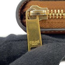 将图像加载到图库查看器中，CELINE Large Zip Wallet Cuir Triomphe Zip Around Long Wallet Cloth Tan10K543 Calf Leather
