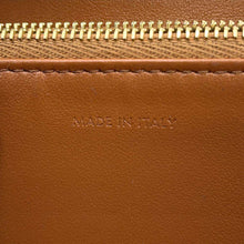 将图像加载到图库查看器中，CELINE Large Zip Wallet Cuir Triomphe Zip Around Long Wallet Cloth Tan10K543 Calf Leather
