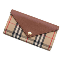 将图像加载到图库查看器中，BURBERRY Vintage Check Long Wallet Beige/Brown8026112 Canvas/Leather
