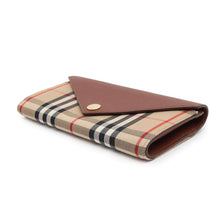 Load image into Gallery viewer, BURBERRY Vintage Check Long Wallet Beige/Brown8026112 Canvas/Leather
