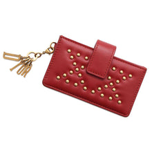 Load image into Gallery viewer, Dior Studded Card Case Red Leather
