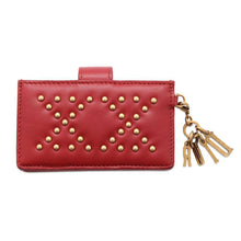 Load image into Gallery viewer, Dior Studded Card Case Red Leather
