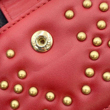 Load image into Gallery viewer, Dior Studded Card Case Red Leather
