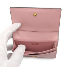 Load image into Gallery viewer, PRADA Card Case Gray/Pink1MC122 Leather
