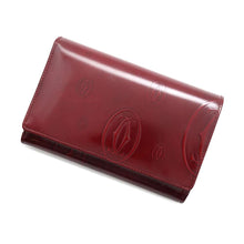 将图像加载到图库查看器中，CARTIER Happy Birthday Compact Wallet RedL3000347 Leather
