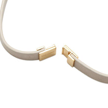 Load image into Gallery viewer, SAINT LAURENT PARIS Opium Double Loop Bracelet Size M White646558 Leather
