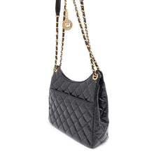 Load image into Gallery viewer, CHANEL Matelasse CC Logo Hobo Bag BlackAS4322 Shiny Crumple Calf Leather
