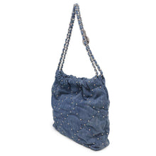 Load image into Gallery viewer, CHANEL CHANEL22 ChainShoulder Bag BlueAS3260 Washed Denim Size Small
