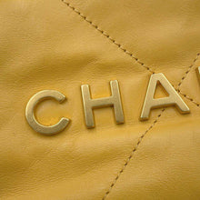 Load image into Gallery viewer, CHANEL CHANEL22 2WAYShoulder Bag YellowAS3980 Shiny Calf Leather Size Mini
