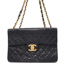 Load image into Gallery viewer, CHANEL Jumbo Matelasse ChainShoulder Bag BlackA01094 Lambskin Size 34
