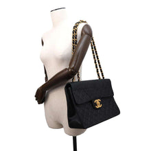 Load image into Gallery viewer, CHANEL Jumbo Matelasse ChainShoulder Bag BlackA01094 Lambskin Size 34
