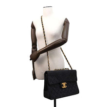 Load image into Gallery viewer, CHANEL Jumbo Matelasse ChainShoulder Bag BlackA01094 Lambskin Size 34
