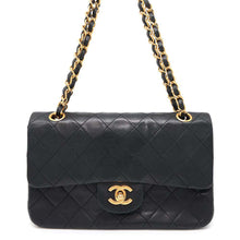 将图像加载到图库查看器中，CHANEL Matelasse Double Flap ChainShoulder Bag BlackA01113 Lambskin Size 23
