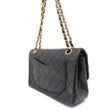 Load image into Gallery viewer, CHANEL Matelasse Double Flap ChainShoulder Bag BlackA01113 Lambskin Size 23
