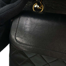 将图像加载到图库查看器中，CHANEL Matelasse Double Flap ChainShoulder Bag BlackA01113 Lambskin Size 23
