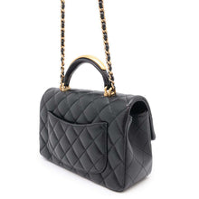 将图像加载到图库查看器中，CHANEL Matelasse Top Handle Flap Bag BlackAS2431 Lambskin
