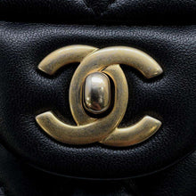 Load image into Gallery viewer, CHANEL Matelasse Top Handle Flap Bag BlackAS2431 Lambskin
