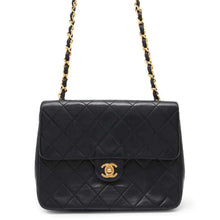 Load image into Gallery viewer, CHANEL Matelasse Single Flap ChainShoulder Bag BlackA01163 Lambskin Size 20
