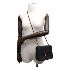 Load image into Gallery viewer, CHANEL Matelasse Single Flap ChainShoulder Bag BlackA01163 Lambskin Size 20
