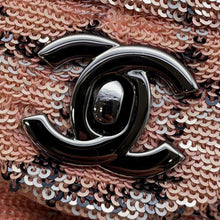 将图像加载到图库查看器中，CHANEL CC Flap ChainShoulder Bag Pink Sequins Leather
