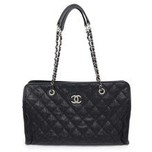 将图像加载到图库查看器中，CHANEL French Riviera ChainShoulder Bag Black Caviar Leather
