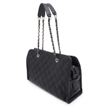 将图像加载到图库查看器中，CHANEL French Riviera ChainShoulder Bag Black Caviar Leather
