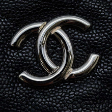 将图像加载到图库查看器中，CHANEL French Riviera ChainShoulder Bag Black Caviar Leather
