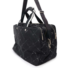 将图像加载到图库查看器中，CHANEL Old Travel Line 2WAY Travel Bag Black Nylon
