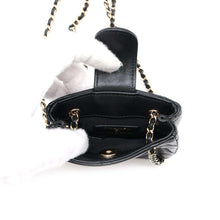 Load image into Gallery viewer, CHANEL Matelasse Mini Pochette ChainShoulder Bag BlackAP2547 Lambskin
