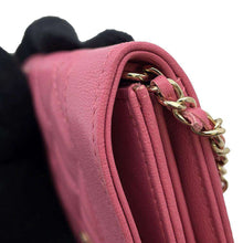 将图像加载到图库查看器中，CHANEL Mademoiselle Chain Wallet Pink Lambskin
