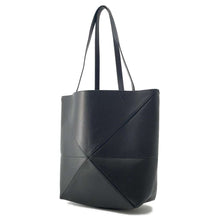 将图像加载到图库查看器中，LOEWE puzzle fold tote BlackA657G50X01 Leather Size Medium
