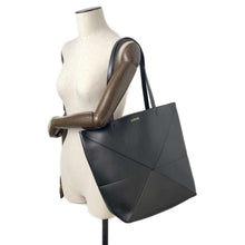 将图像加载到图库查看器中，LOEWE puzzle fold tote BlackA657G50X01 Leather Size Medium
