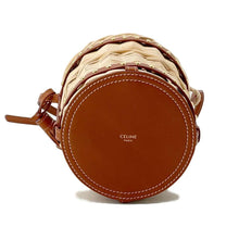 Load image into Gallery viewer, CELINE Mini bucket bag Beige/Brown192872CJC Rattan Leather
