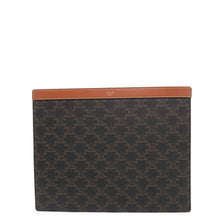 Load image into Gallery viewer, CELINE Triomphe Clutch Bag Brown PVC Leather
