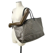 Load image into Gallery viewer, GOYARD Saint Louis Black PVC Coated Canvas Leather Size GM
