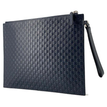 Load image into Gallery viewer, GUCCI MicroGuccissima Clutch Bag Navy544477 Leather
