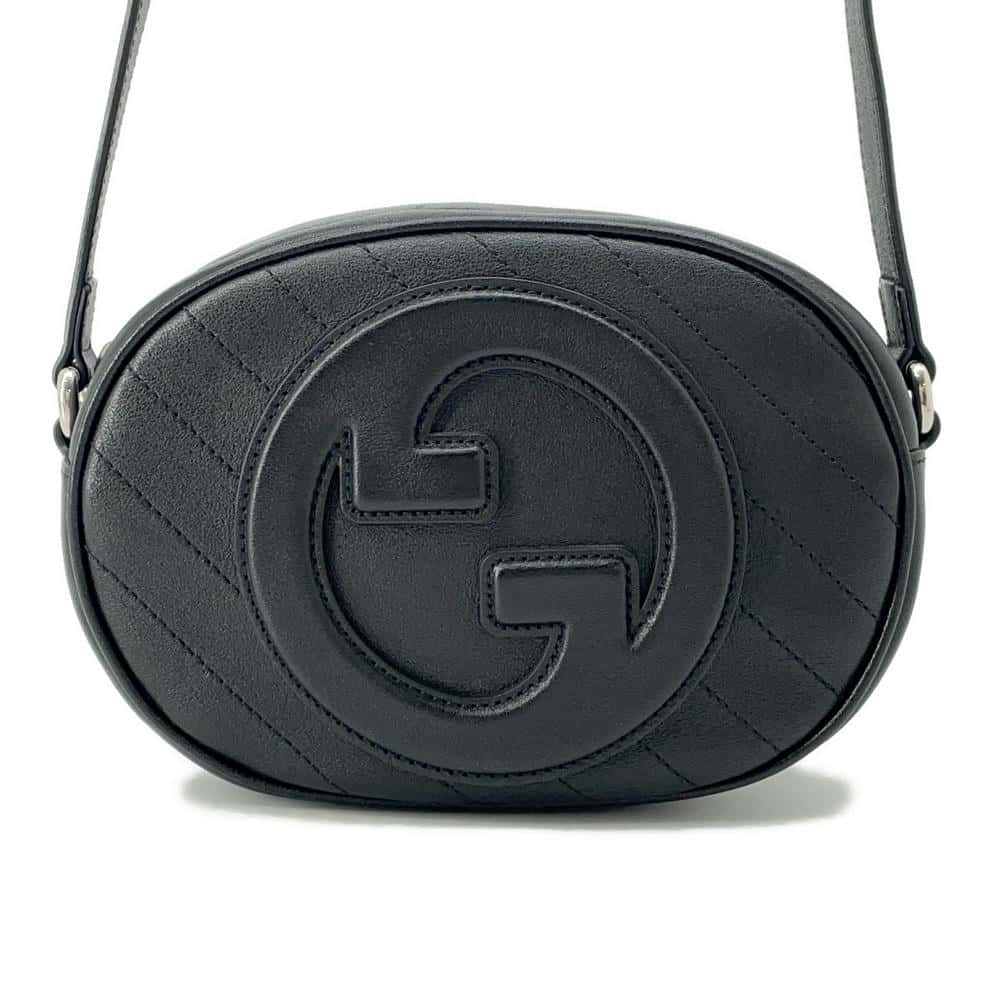 GUCCI Blondie Shoulder Bag Black760175 Leather