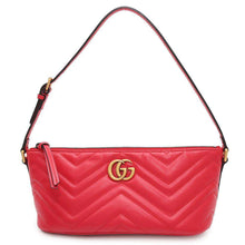 将图像加载到图库查看器中，GUCCI GG MarmontShoulder Bag Red739166 Leather
