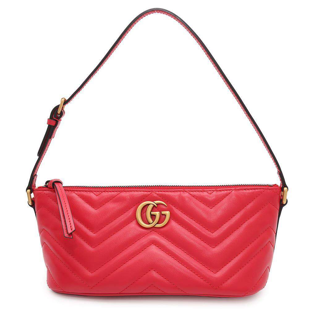 GUCCI GG MarmontShoulder Bag Red739166 Leather