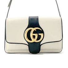 将图像加载到图库查看器中，GUCCI GG Marmont Alley Shoulder Bag White550129 Leather Size Small
