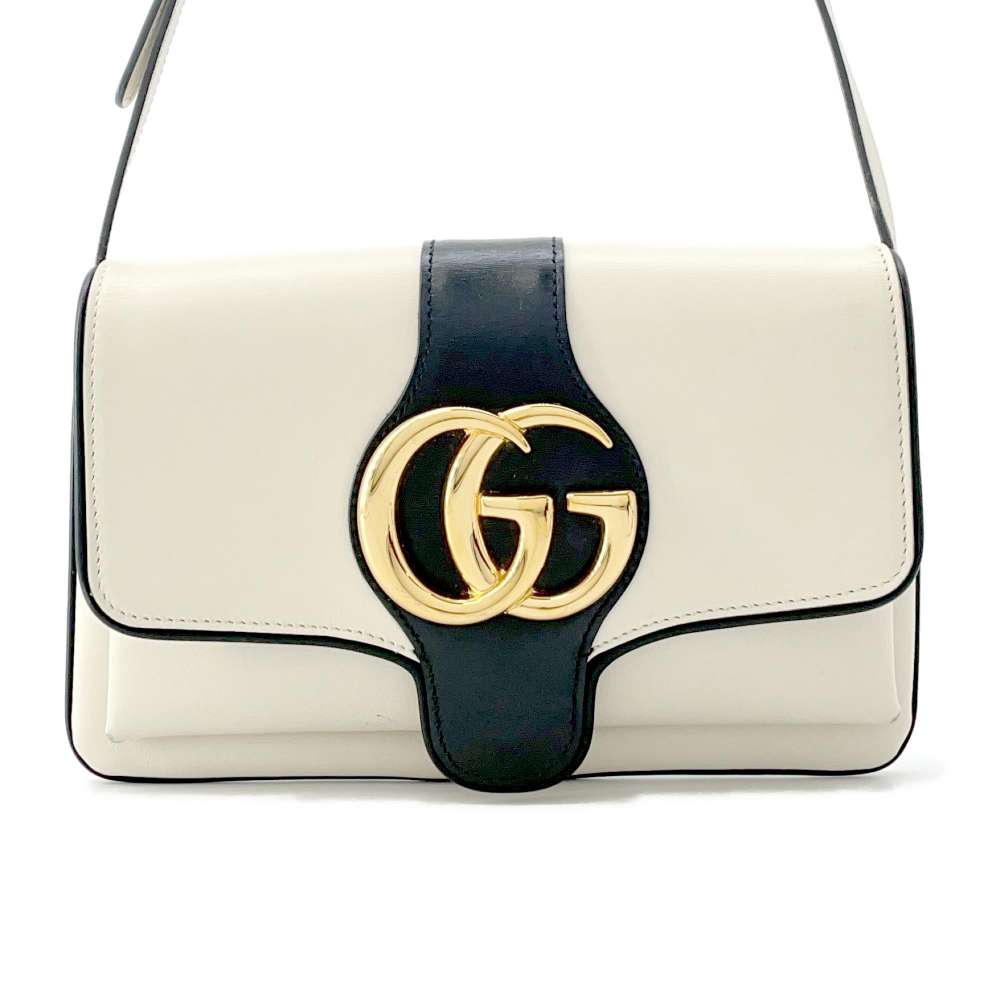 GUCCI GG Marmont Alley Shoulder Bag White550129 Leather Size Small